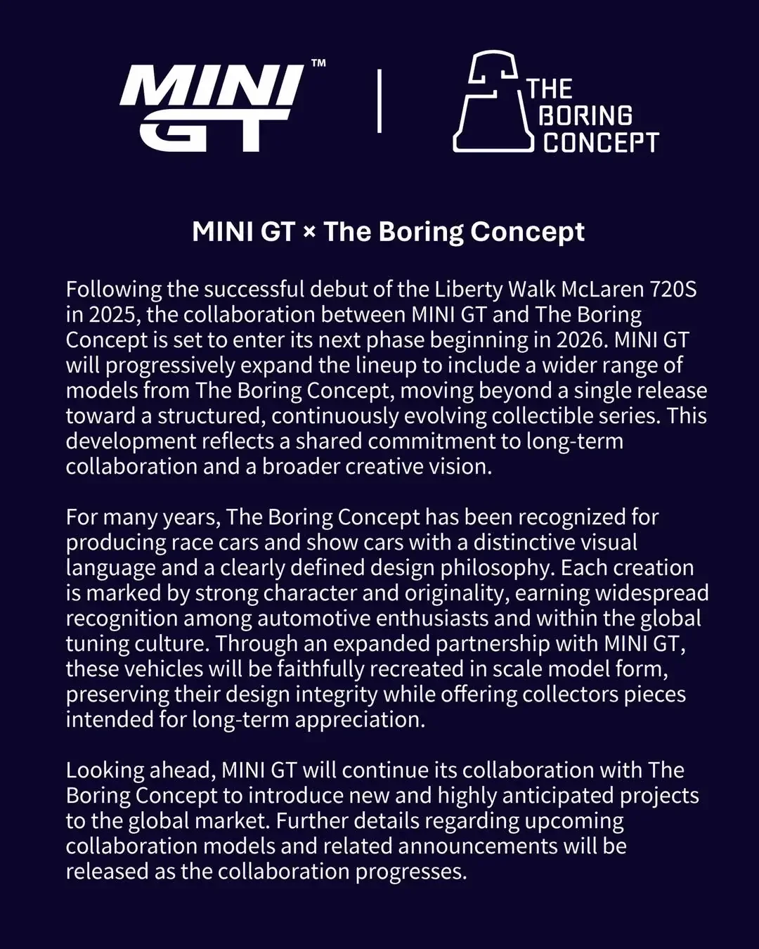 MINI GT × The Boring Concept. NEW COLLABORATION
